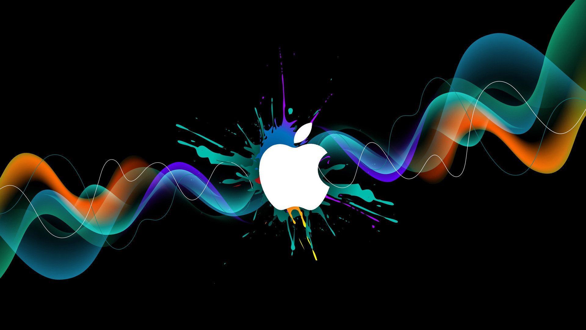 apple logo marka farba serce emblematy loga