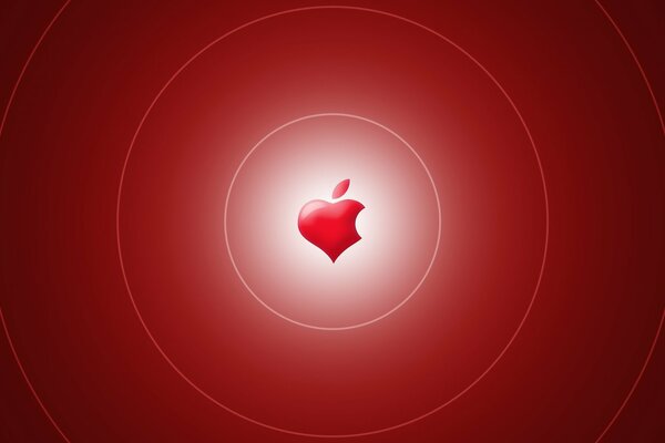 Logo Apple w kształcie serca