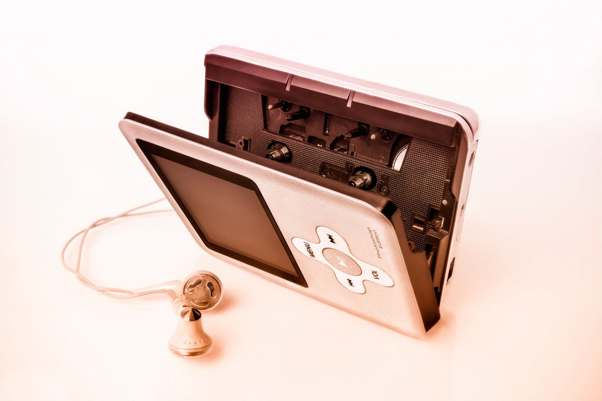 powrót do przyszłości photoshop odtwarzacz kasetowy