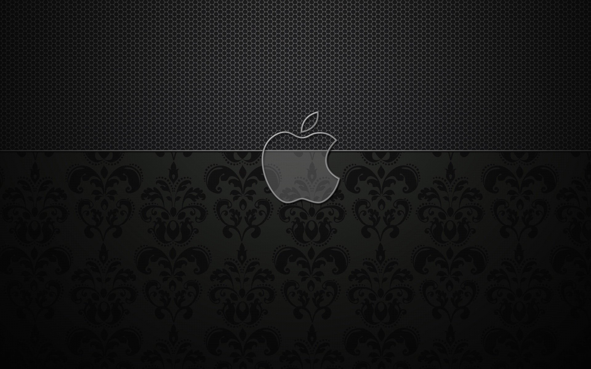 dwie faktury bullseye logo apple emblematy czarno-biały