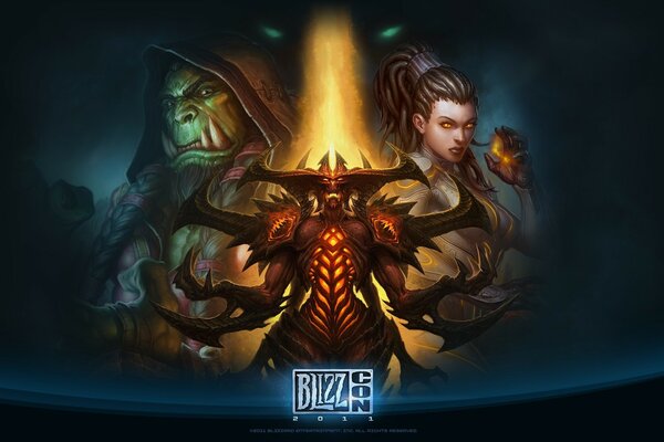 Art blizzcon gdzie jest Thrall Diablo i Dziewczyna ze StarCraft