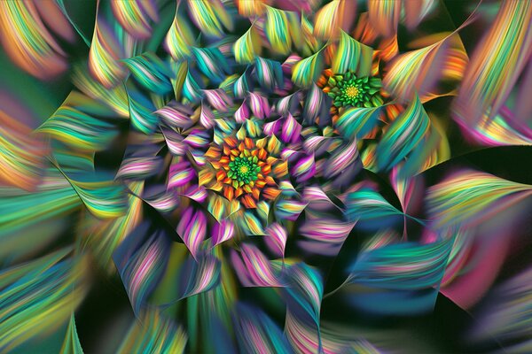 Tło w postaci wielobarwnego kwiatu abstrakcja