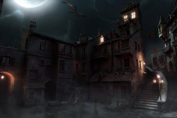 NOCNE MIASTO pod księżycem