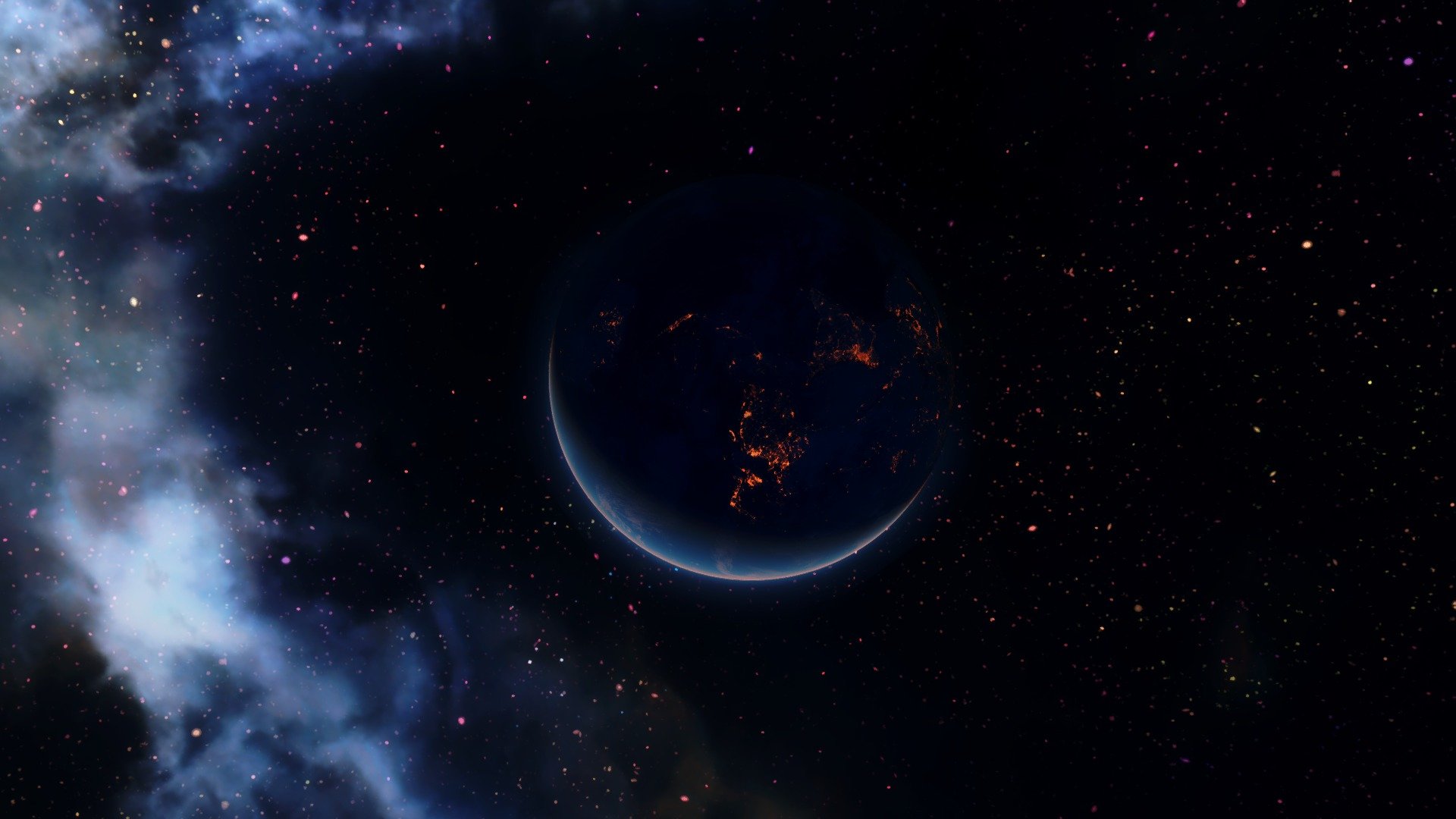 planeta tło rendering