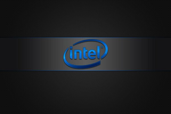 Godło Intel na czarnym tle