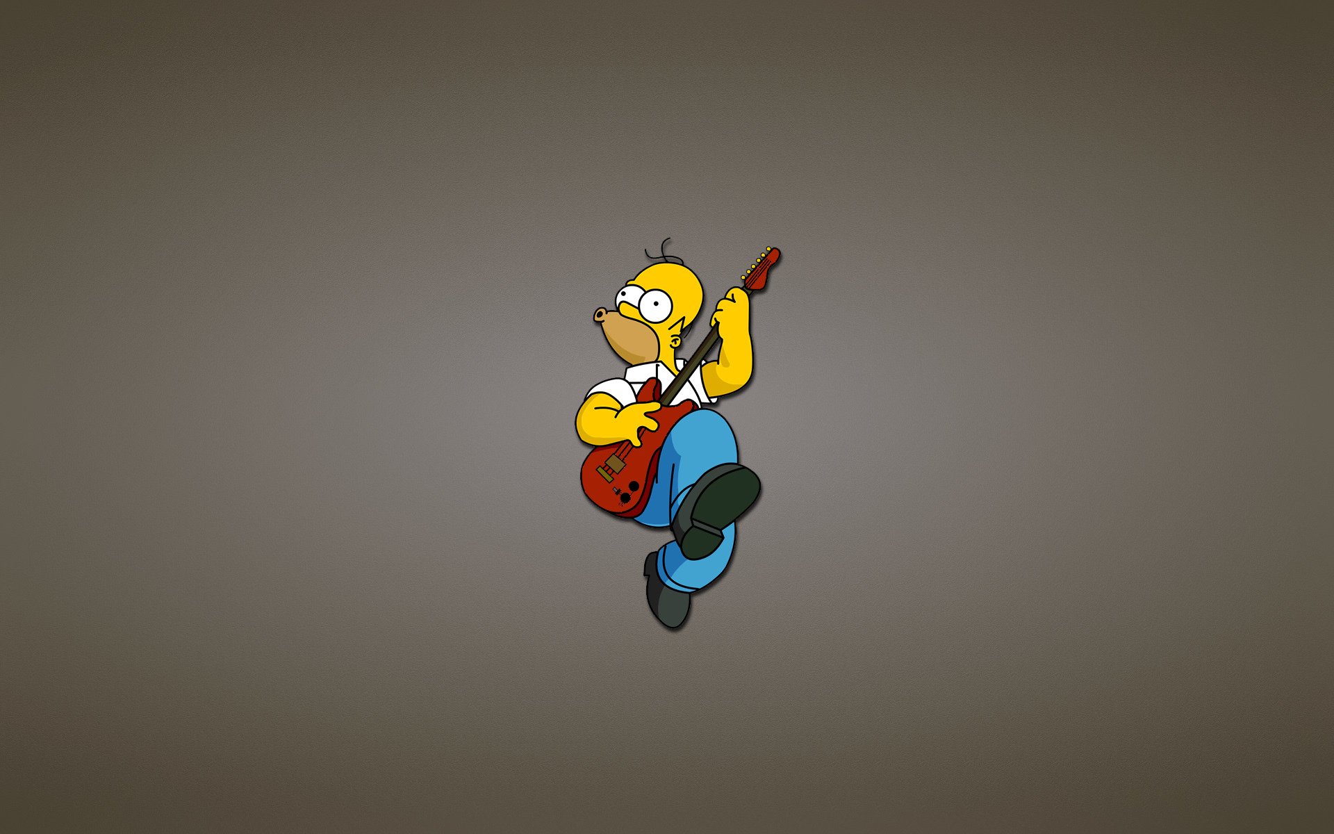 simpsonowie gitara czerwona homer wesoła homer simpson