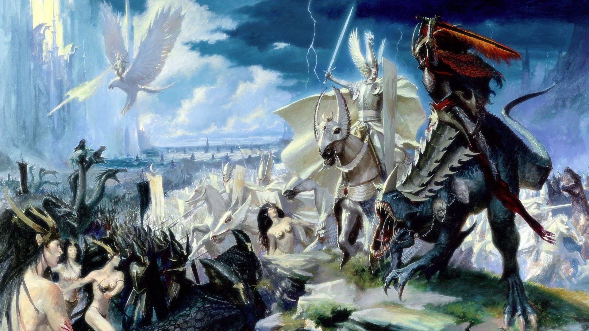 warhammer elfy mroczne bitwa bitwa jeźdźcy